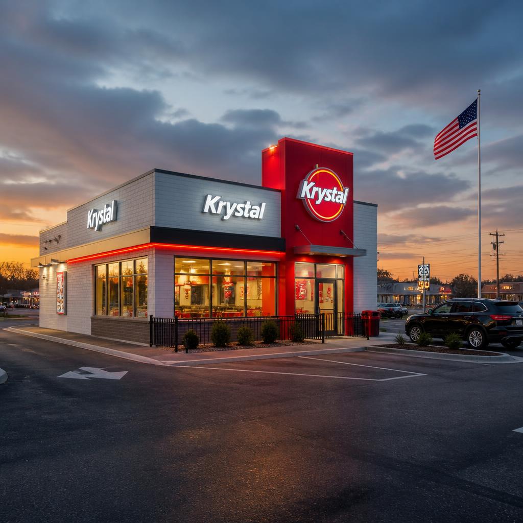 Northeast quick-service opening with ribbon-cutting colors and local menu cues