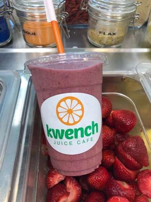 Kwench Juice Cafe's official Ocala location page shows the brand's fresh juice and smoothie offer.